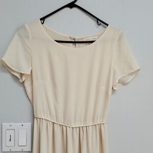 Paper Crown Shreveport cream bridesmaid dress